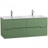 Тумба под раковину Cezares Duet-N 120 DUET-N-1200-4C-SO-2-PS-P подвесная Фисташковый Софт МДФ / ЛДСП