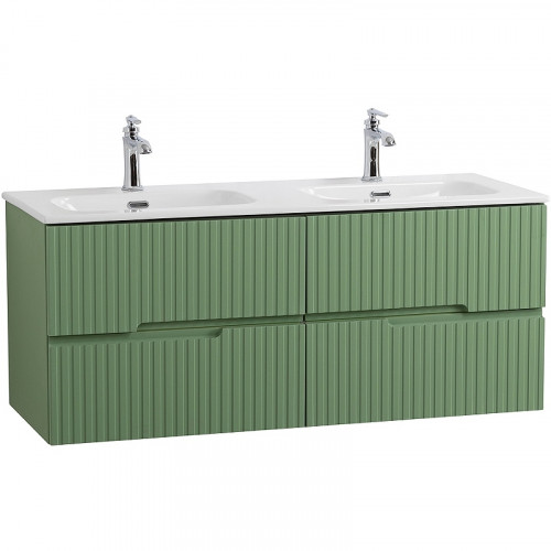 Тумба под раковину Cezares Duet-N 120 DUET-N-1200-4C-SO-2-PS-P подвесная Фисташковый Софт МДФ / ЛДСП