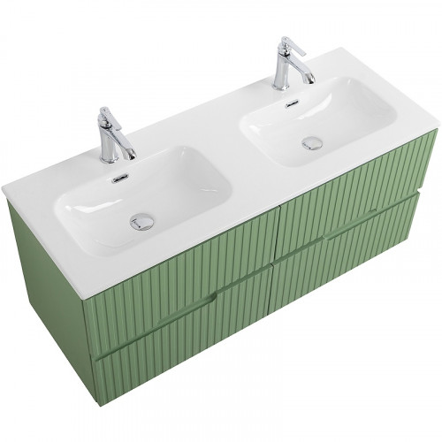 Тумба под раковину Cezares Duet-N 120 DUET-N-1200-4C-SO-2-PS-P подвесная Фисташковый Софт МДФ / ЛДСП