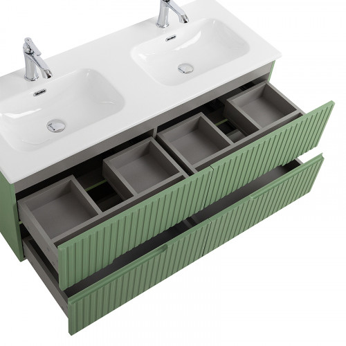 Тумба под раковину Cezares Duet-N 120 DUET-N-1200-4C-SO-2-PS-P подвесная Фисташковый Софт МДФ / ЛДСП