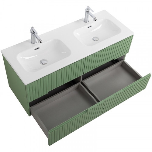 Тумба под раковину Cezares Duet-N 120 DUET-N-1200-4C-SO-2-PS-P подвесная Фисташковый Софт МДФ / ЛДСП