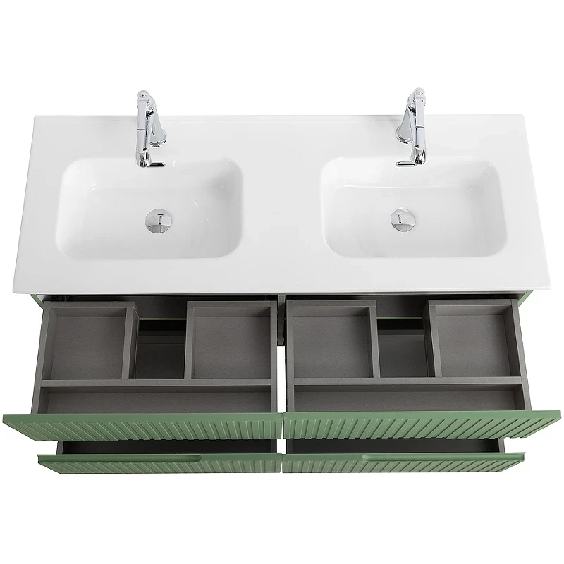 Тумба под раковину Cezares Duet-N 120 DUET-N-1200-4C-SO-2-PS-P подвесная Фисташковый Софт МДФ / ЛДСП