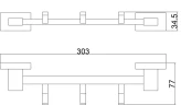 Вешалка для полотенец Belz B903 B90315-3 Черная матовая