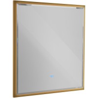 Зеркало Cezares Interni 100 CZR-SPC-INT-1000-900-LED-TCH-WARM-BORO с подсветкой Брашированное золото с сенсорным выключателем и подогревом МДФ / ЛДСП, стекло
