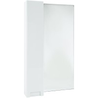 Зеркало со шкафом Bellezza Пегас 50 L 4610406022016 Белое МДФ / ЛДСП, стекло