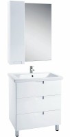 Зеркало со шкафом Bellezza Пегас 50 L 4610406022016 Белое МДФ / ЛДСП, стекло