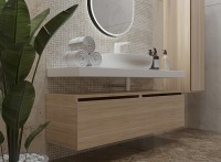 Тумба Boheme Armadi Art Flat Vallessi Uno-S 140 897-140-L подвесная Light oak МДФ / ЛДСП