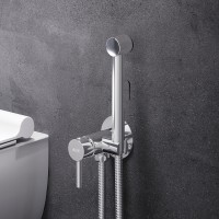 Гигиенический душ со смесителем Dorff Logic D3075000 Хром Серый латунь на стену