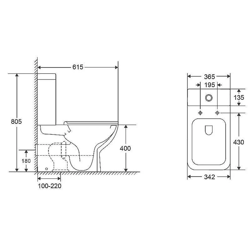 Унитаз компакт Azario Varo AZ-2171-1 цвет Белый