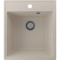 Кухонная мойка Ulgran Quartz Forte 425-02 Лен искусственный камень (литьевой мрамор) встраиваемый
