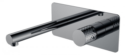 Смеситель для раковины Boheme Stick 125-SGM цвет Оружейная сталь глянцевая