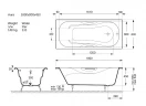 Чугунная ванна Vinsent Veron Aura 180x80 VAU1808045H/VH0015BR цвет Белый с дугообразными бронзовыми ручками