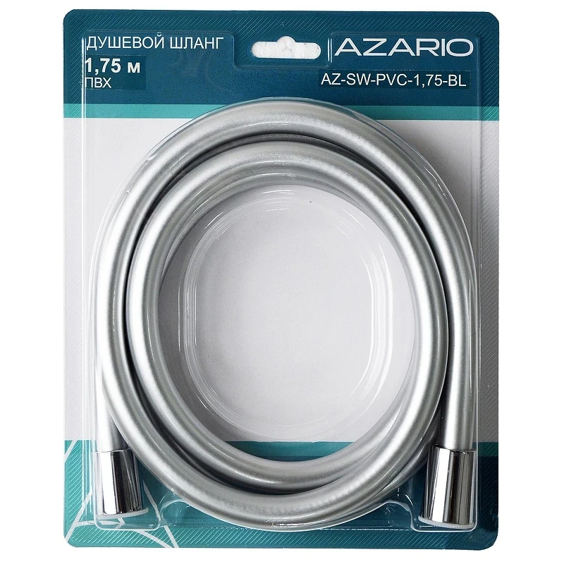 Душевой шланг Azario AZ-SW-PVC-1,75-BL цвет Хром матовый