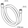 Душевой шланг Azario AZ-SW-PVC-1,75-BL цвет Хром матовый