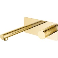 Смеситель для раковины Boheme Stick 125-GG Золото латунь встраиваемый однорычажный