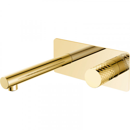 Смеситель для раковины Boheme Stick 125-GG Золото латунь встраиваемый