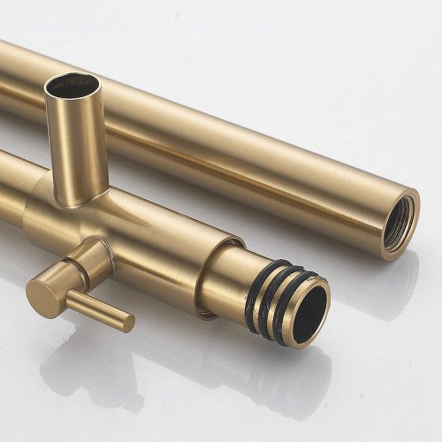 Душевая система Rose R18G R1896G с термостатом Золото матовое