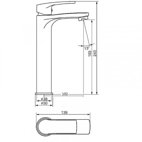 Смеситель для раковины Damixa Eclipse 2.0 480250300 Черный матовый