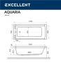Акриловая ванна Excellent Aquaria 150x70 WAEX.AQU15.SOFT.BR с гидромассажем