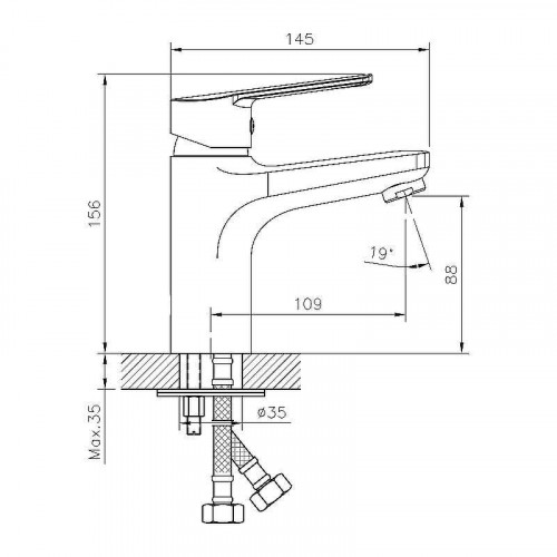 Смеситель для раковины Decoroom DR22011 Хром