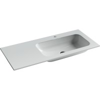 Раковина Ceramicanova Grace 100 R CN7015 Белая фарфор полувстраиваемая