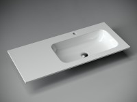 Раковина Ceramicanova Grace 100 R CN7015 Белая фарфор полувстраиваемая