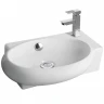 Раковина CeramaLux 43 9100L Белая фаянс подвесная