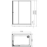Душевой уголок Melodia della vita Cube 120x80 MCNCB12080MWt профиль Белый стекло матовое