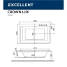 Акриловая ванна Excellent Crown Lux 190x120 WAEX.CRO19.SOFT.WH цвет Белый с гидромассажем форсунки Белые