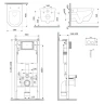 Унитаз с инсталляцией AM.PM Like AquaSpin 2.0 IS90151.801901 цвет Белый с сиденьем Микролифт и клавишей смыва цвет Хром глянцевый