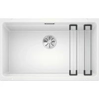 Кухонная мойка Blanco Etagon 700-U Silgranit 525171 Белая искусственный камень (литьевой мрамор) встраиваемый
