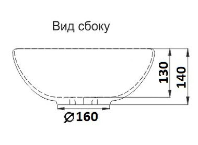 Раковина-чаша CeramaLux 41 104MC-1 Капучино фаянс накладная