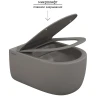 Унитаз Berges Ego XL 083216 подвесной Серый матовый с сиденьем Микролифт фарфор подвесной