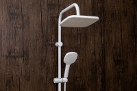 Душевая система Orange O-Shower OW04w Белый глянец нержавеющая сталь на стену
