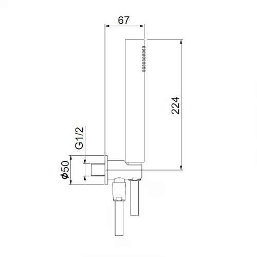 Душевой гарнитур Webert Shower Set AC1046740 Белый матовый латунь на стену