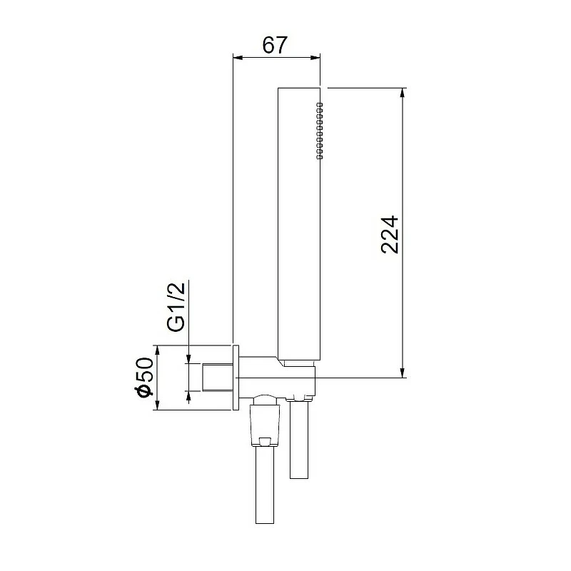 Душевой гарнитур Webert Shower Set AC1046740 Белый матовый латунь на стену