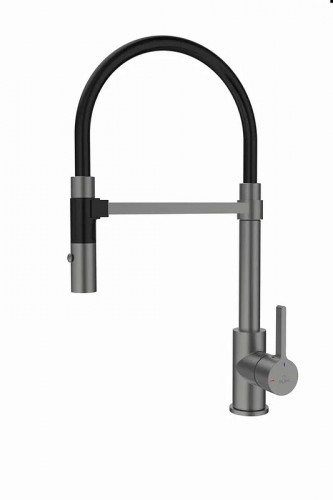 Смеситель для кухни Rose R133T цвет Пепельный Черный