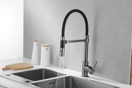 Смеситель для кухни Rose R133T цвет Пепельный Черный