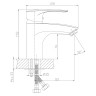 Смеситель для раковины Rossinka T40-15 с гигиеническим душем Хром латунь