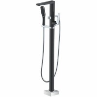Смеситель для ванны Boheme Venturo 379-B Черный Хром латунь на пол