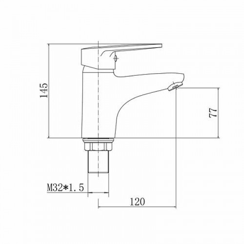 Смеситель для раковины Fashun A1068 цвет Хром