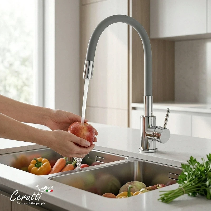 Cмеситель для кухни Ceruttispa Атэна (Atena) H-G CT12140 12140 цвет Хром Серый
