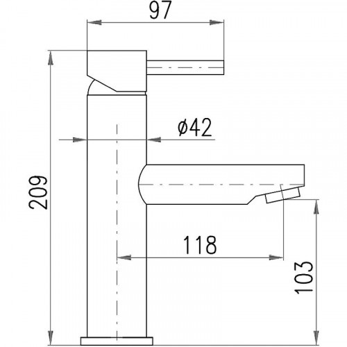 Смеситель для раковины Rav Slezak Seina SE928.5 Титан
