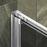 Душевая дверь Maybah Glass MGD-1289-5 1500x1950 раздвижная профиль Хром матовый стекло графитовое матовое
