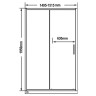 Душевая дверь Maybah Glass MGD-1289-5 1500x1950 раздвижная профиль Хром матовый стекло графитовое матовое