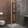 Душевой уголок Cezares Molveno 90x80 MOLVENO-AHF-31-90/80-C-CR-IV. профиль Хром стекло прозрачное