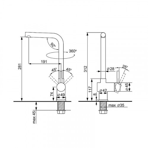Смеситель для кухни Ulgran Classic U-022-331 цвет Белый