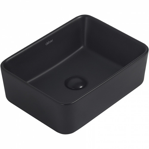 Раковина-чаша Abber Rechteck 40 AC2213MB Черная матовая фаянс накладная