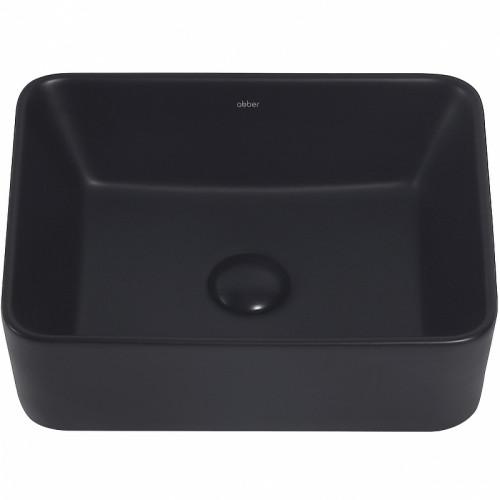 Раковина-чаша Abber Rechteck 40 AC2213MB Черная матовая фаянс накладная