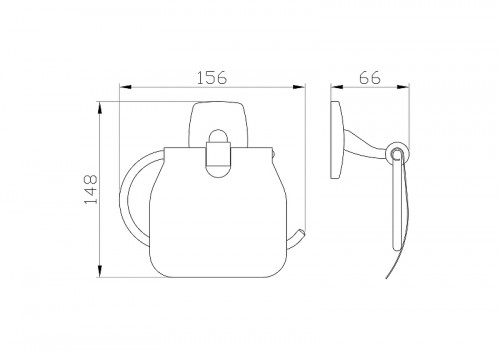 Держатель туалетной бумаги Wonzon &amp; Woghand Porto WW-1601 с крышкой цвет Хром